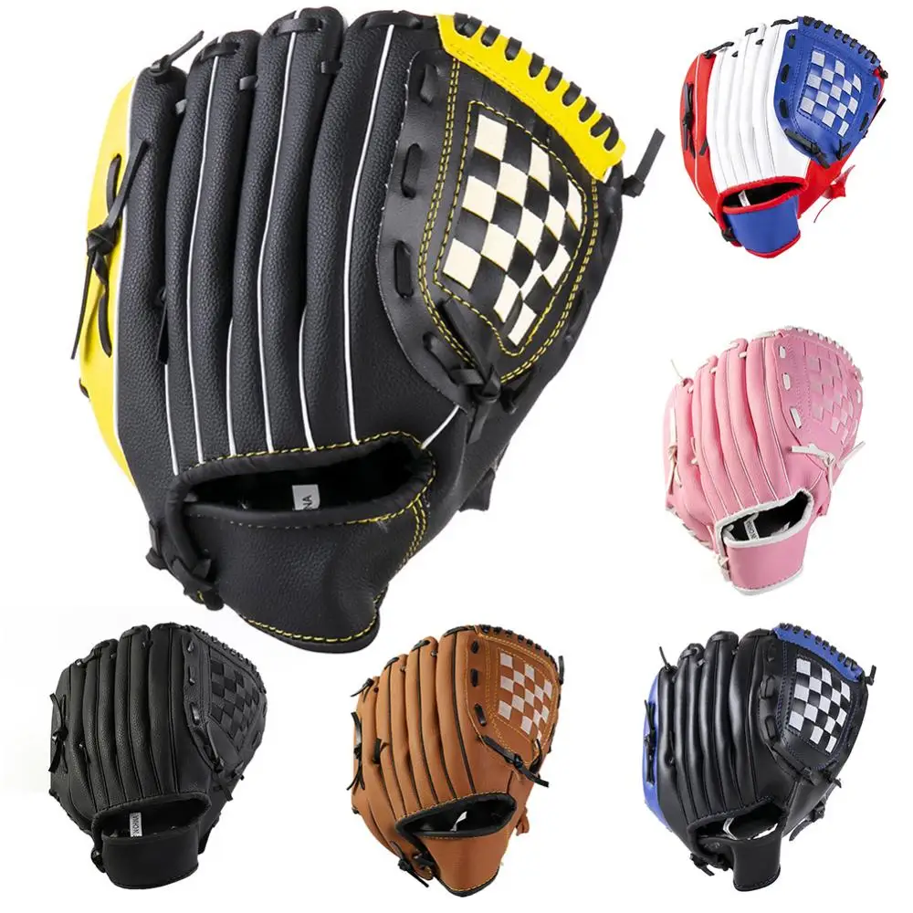 Regulables PU Cuero guante de béisbol niños izquierda junior softball guantes 