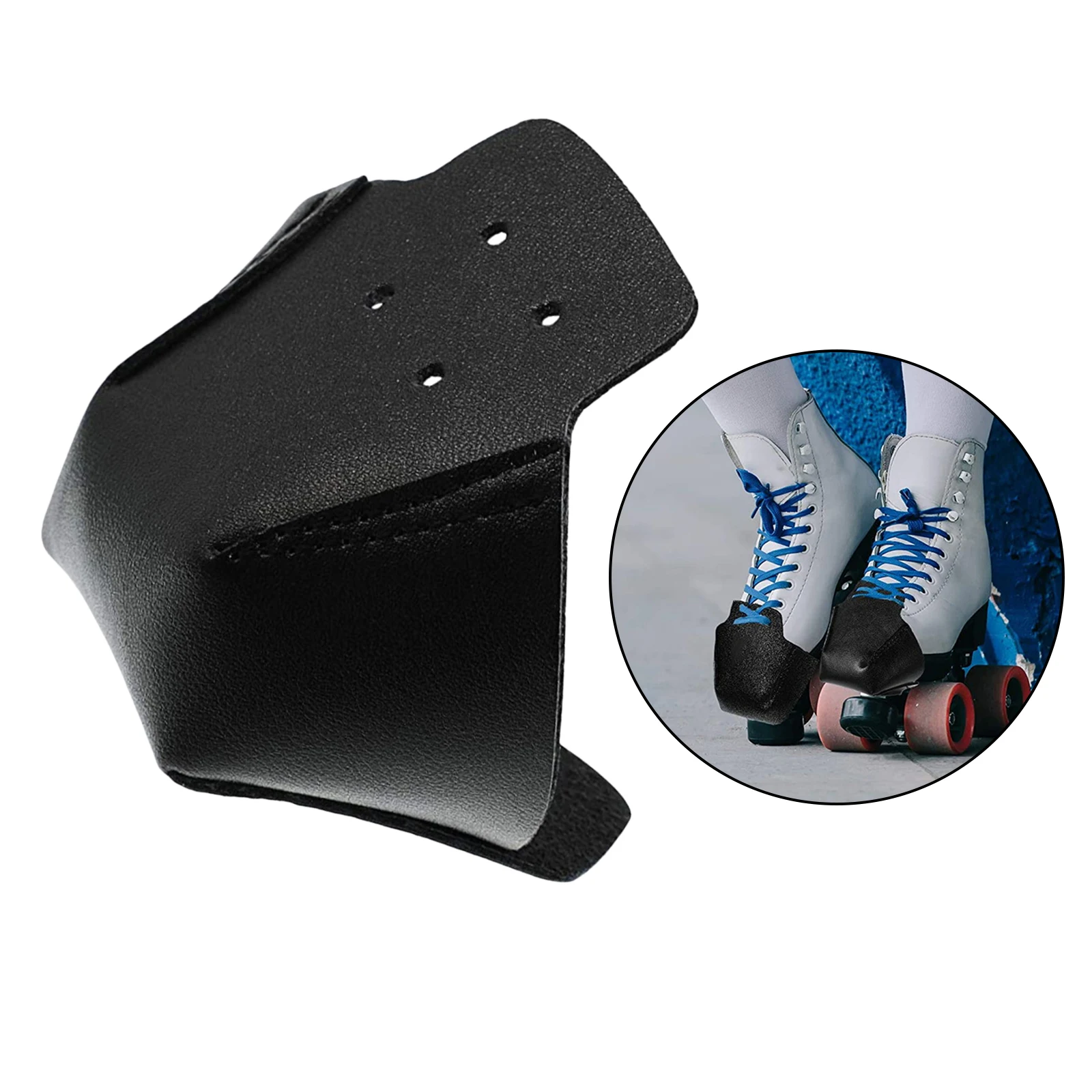 Universal Toe  Guards Protectors PU Leather Roller Skate  Protectors With 4 Hole Toe  Guard Protectors For Roller Skate