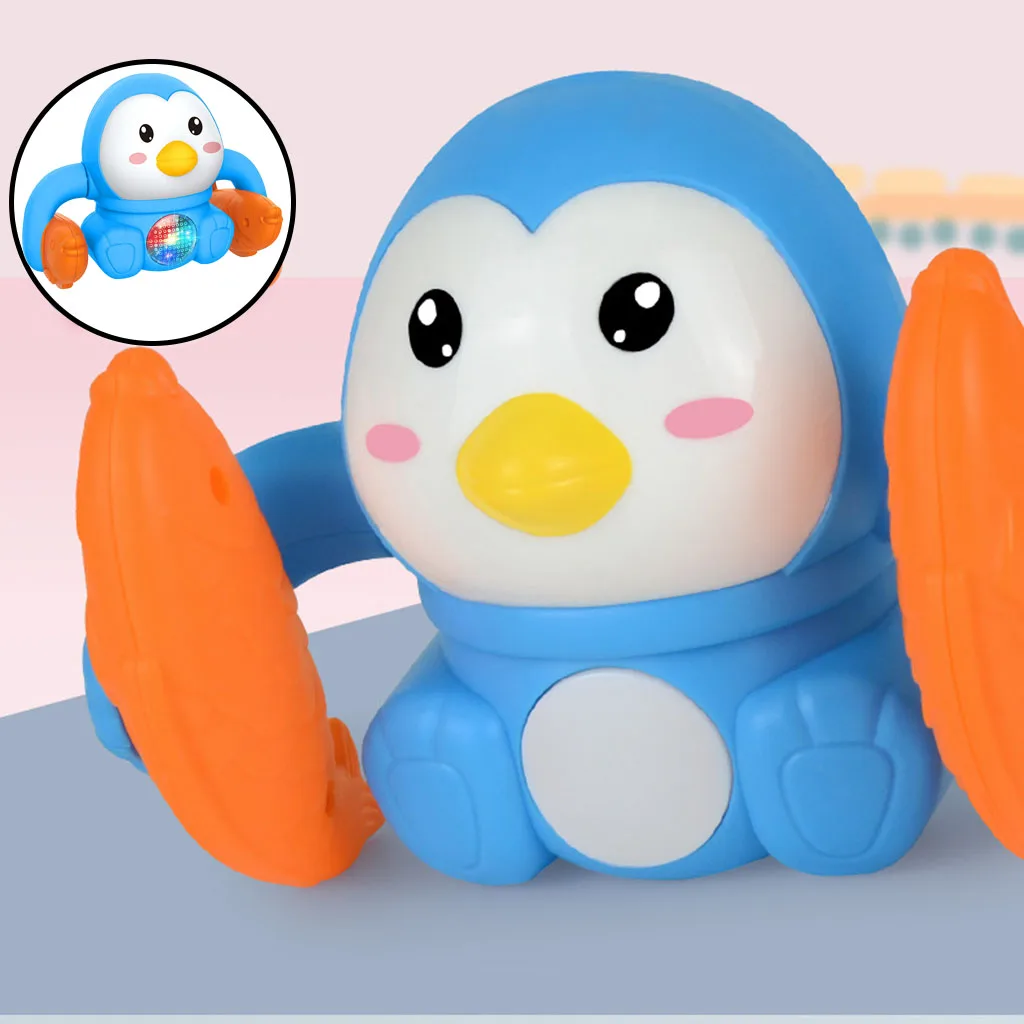New Baby Voice Control Rolling Little Duck Toy Walk Brain Game Crawling Electric Toys Flip Duck Children`s Toys