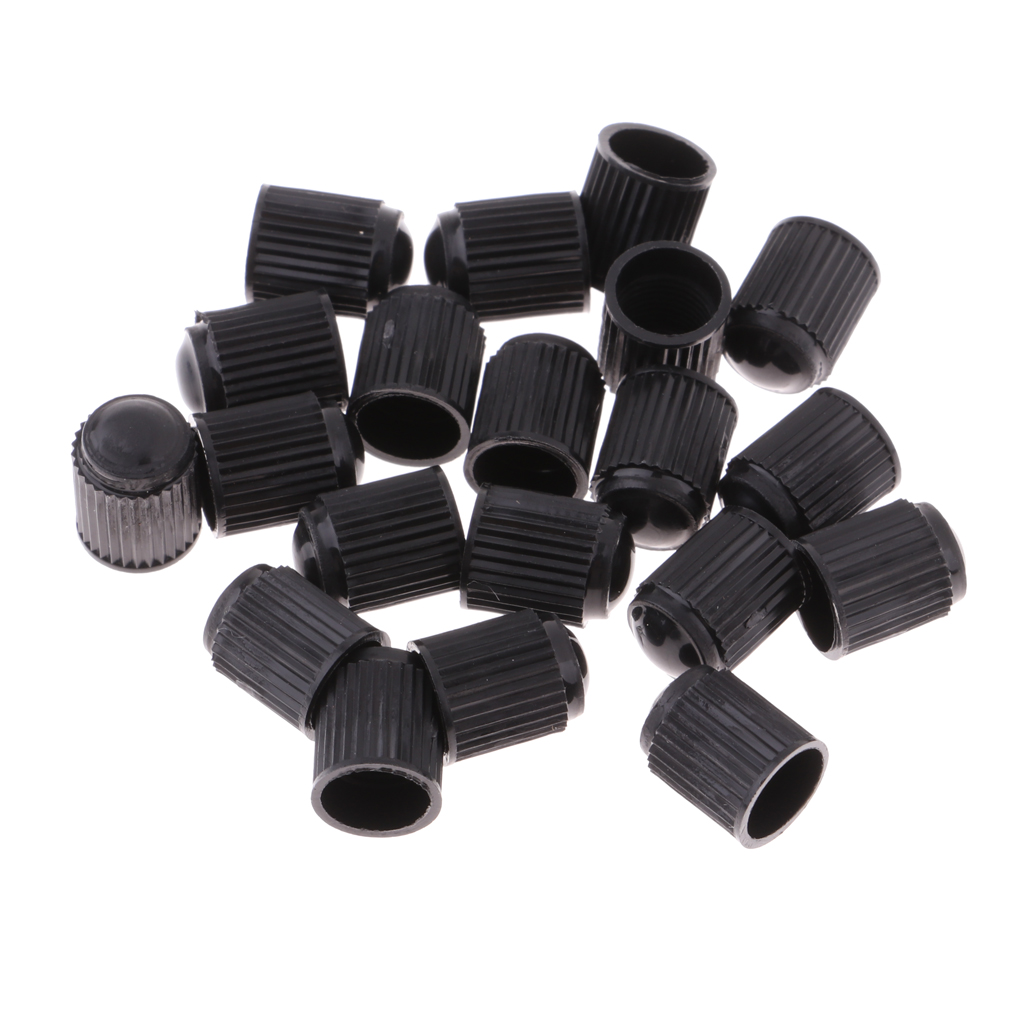 20pcs/Pack Bike Valve Cover Bicycle Schrader Valves Dust  Rubber Cars Motorcycles Tire Tyre Repair Accessories Parts