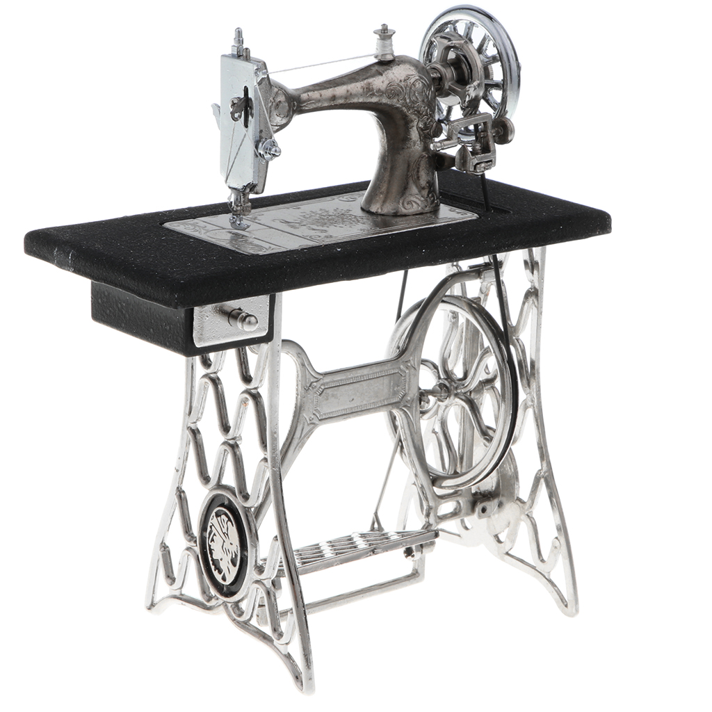 Replica 1/10th Alloy Table Style Sewing Machine W/Table Craft Diecast Model