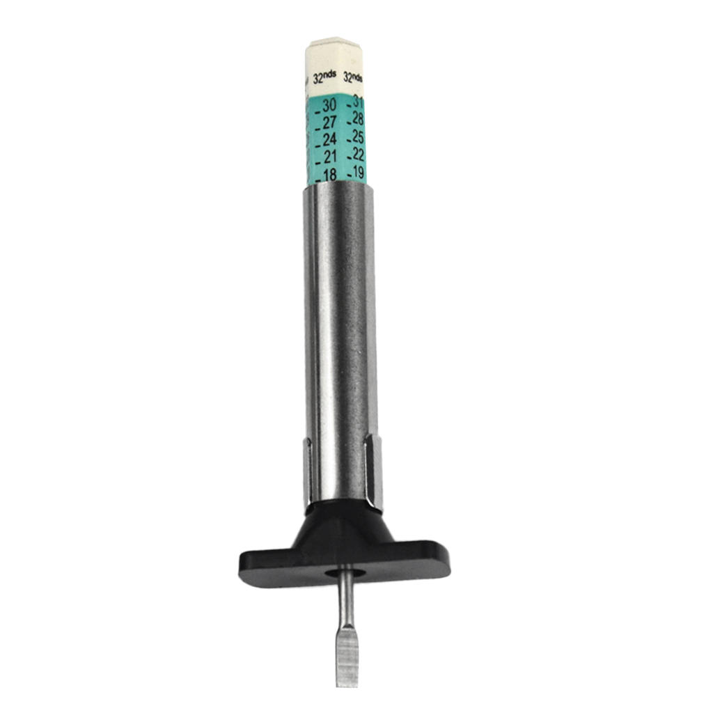 Tire Tread Depth Gauge (Color Coded), Accurate Measurement Tools - Depth Range: 1-25mm, Green