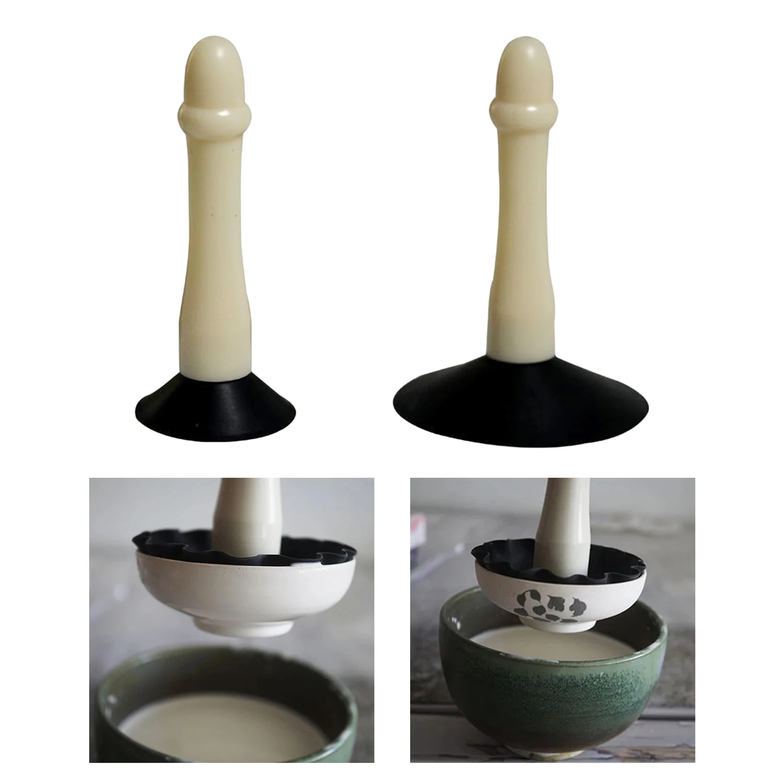 Ceramic Art Tools Sucker Suction Cups Dip Glazing Coloring Tool Plate Dip Glaze Rubber Pottery Tools