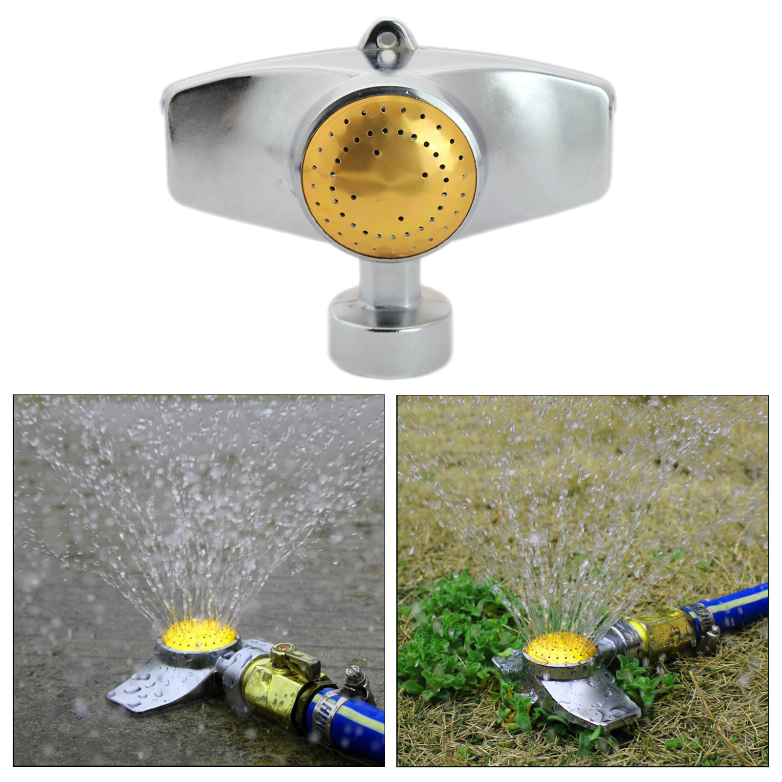 Heavy Duty Metal 360 Degree Sprinkler for Small Area Yard Garden Watering