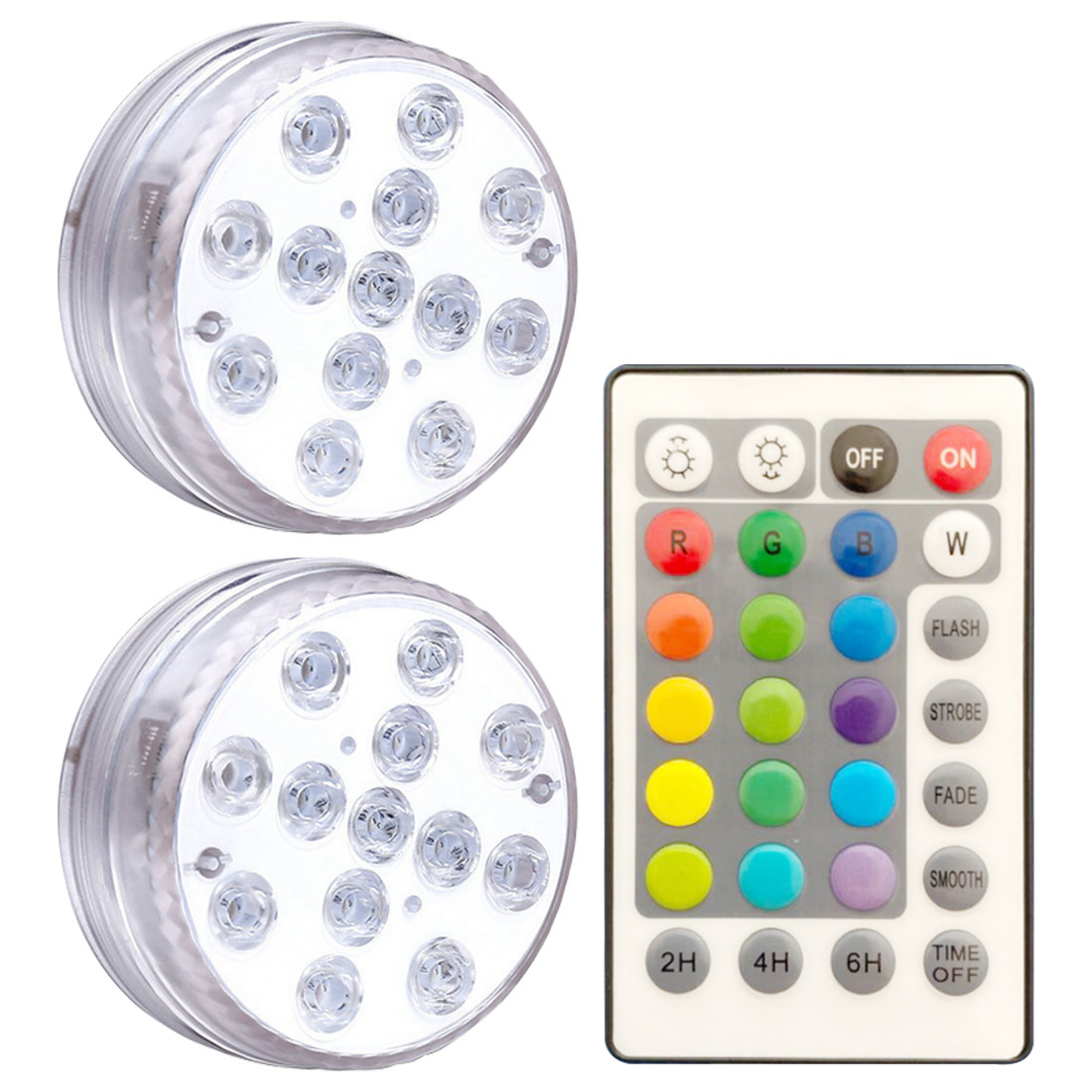 Subaquática para Tanque de Peixes Led à Prova Dwaterproof Água Bateria Operado Multi Cor Submersível Led Luz Lagoa Piscina Festa Casamento 12 15 Luzes e Iluminação