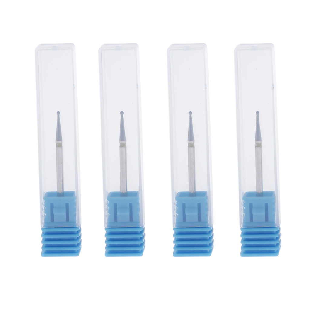 4x Nail Art Drill Bits Ball Style 3/32