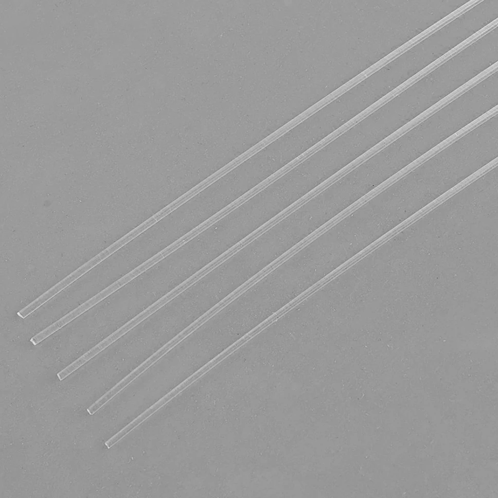 5 Pieces 2x250mm Transparent Clear Long Acrylic  Round Rod