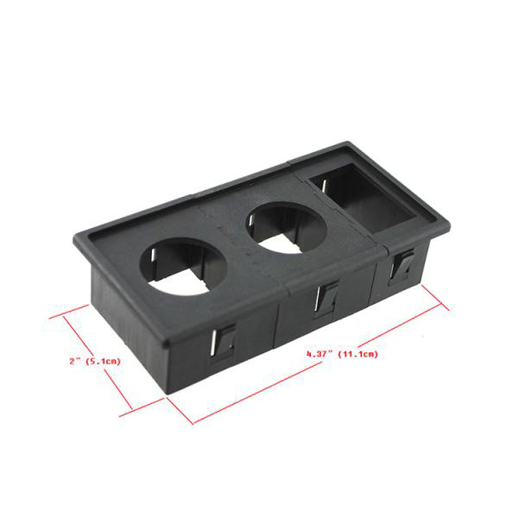 1 Switch Panel Mount + 2 Round Socket Housing for Marine Car Boat Repair