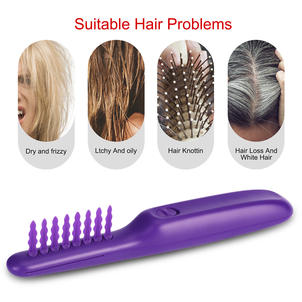 Electric Detangling Comb Women Hair Wet or Dry Tame The Mane Electric Smoothing Tangled Hair Brush for Adults and Kids