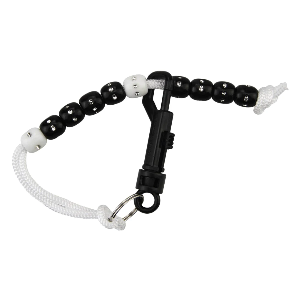 Black   White   Golf   Score   Counter   Bracelet   with   Clip   Stroke   Counting   Bead   Tool