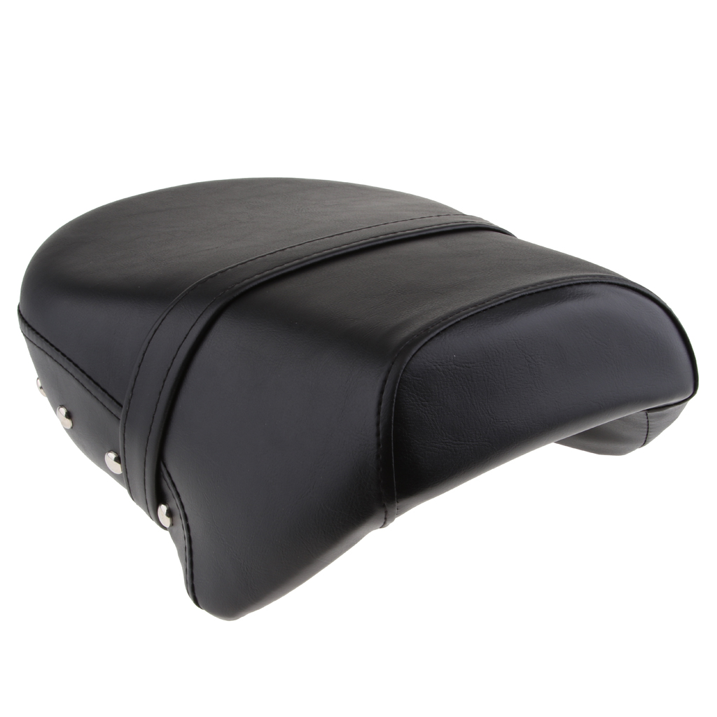 Deluxe Motorcycle Leather Passenger Seat for Harley Sportster XL 883 1200 Retro Rivet Style
