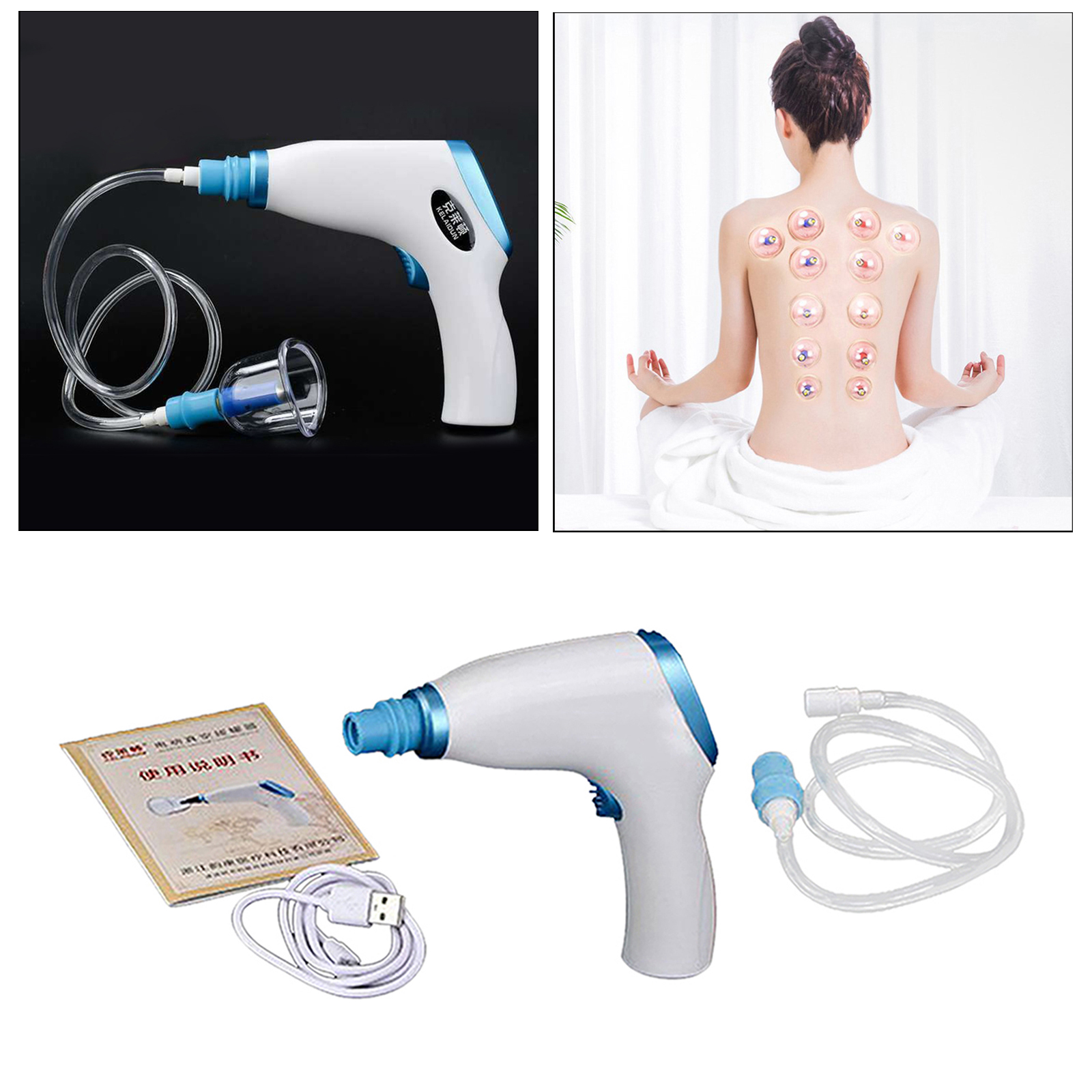 Professional Wet/Dry Electric Cupping Kit for Neck Pain Home Medical Physical Massage Anti Cellulite