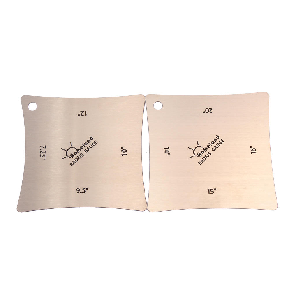 Set of 2 Guitar Bass Square Radius Gauge Fingerboard Measuring Luthier Tools