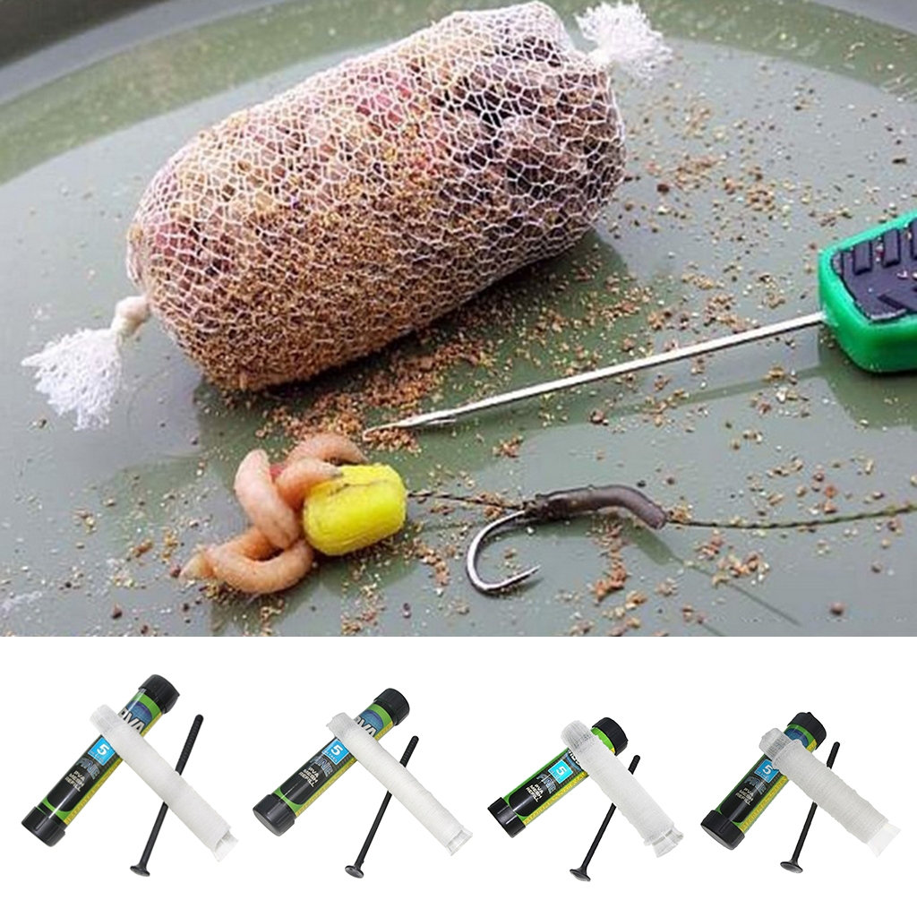 5m PVA Bags Water Soluble Carp Fishing Bait Bag 18mm/25mm/37mm/44mm