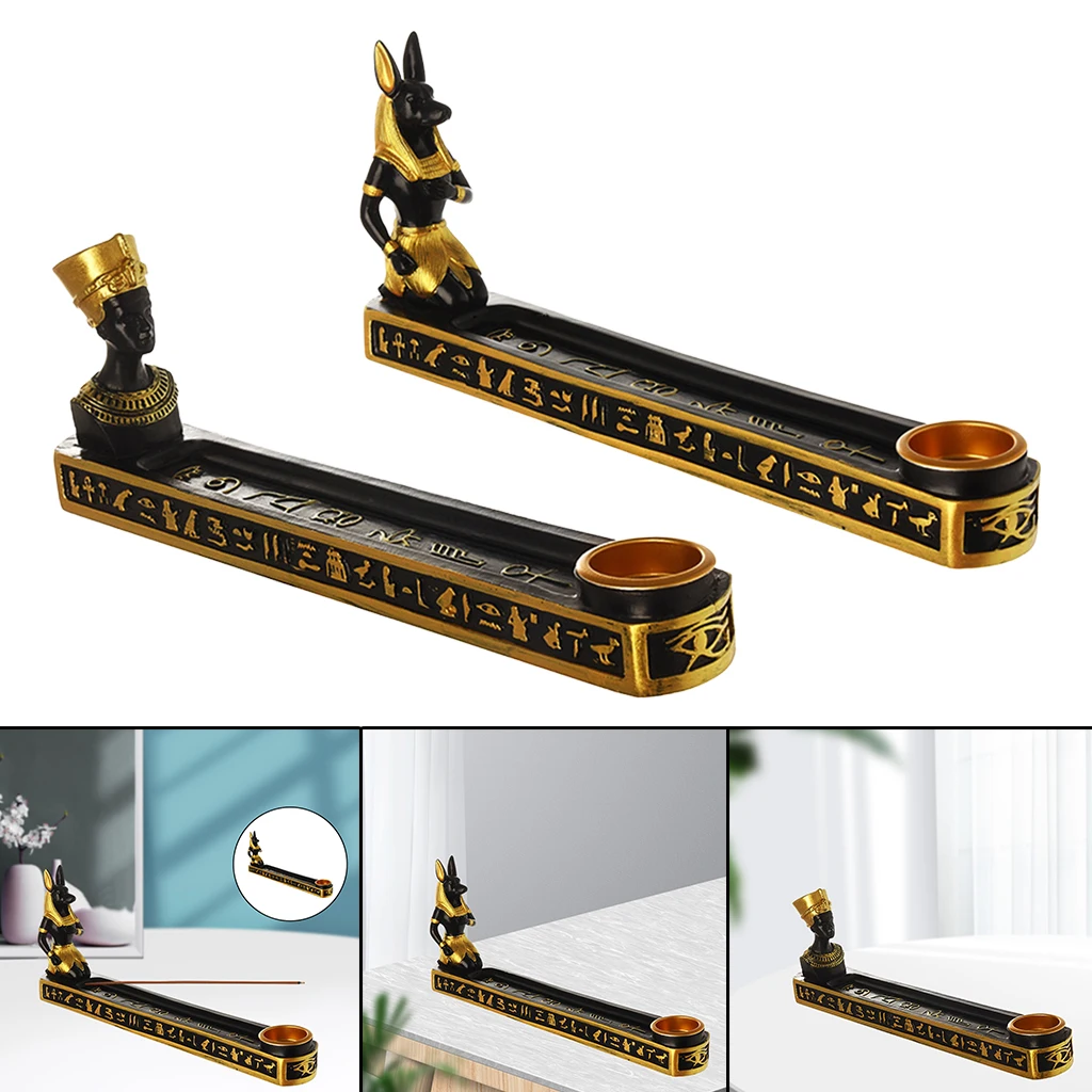 Resin Incense Burner Incense Base Plate Figurine Cone Stick Censer Home Yoga Room Aromatherapy Furnace Temple