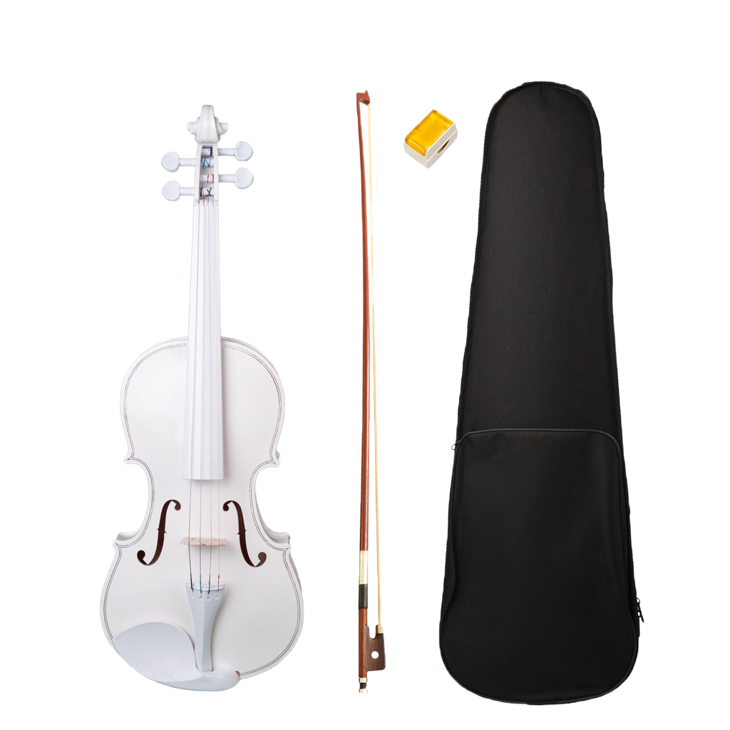 Full 4/4 Size Maple Spruce Violin with Case Bow Rosin for Students Learning Band Show