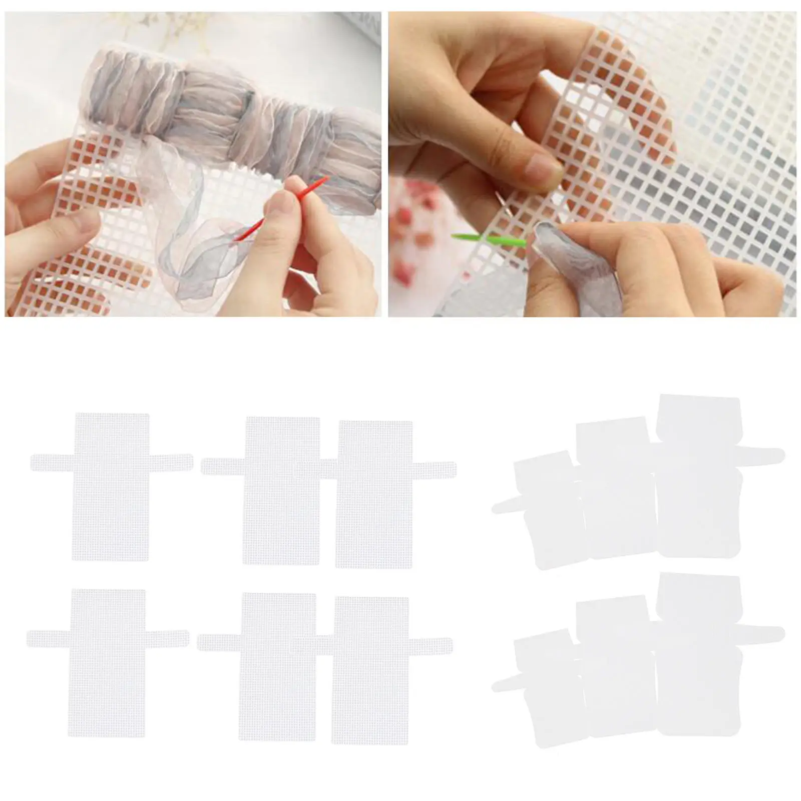 6 Mesh Plastic Canvas Sheets for Embroider, Acrylic Thread Crafts, Point And Crochet Projects, 6 Units