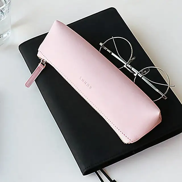 Luxury Leather Artist Pencil Case Small Best Made PU Leather