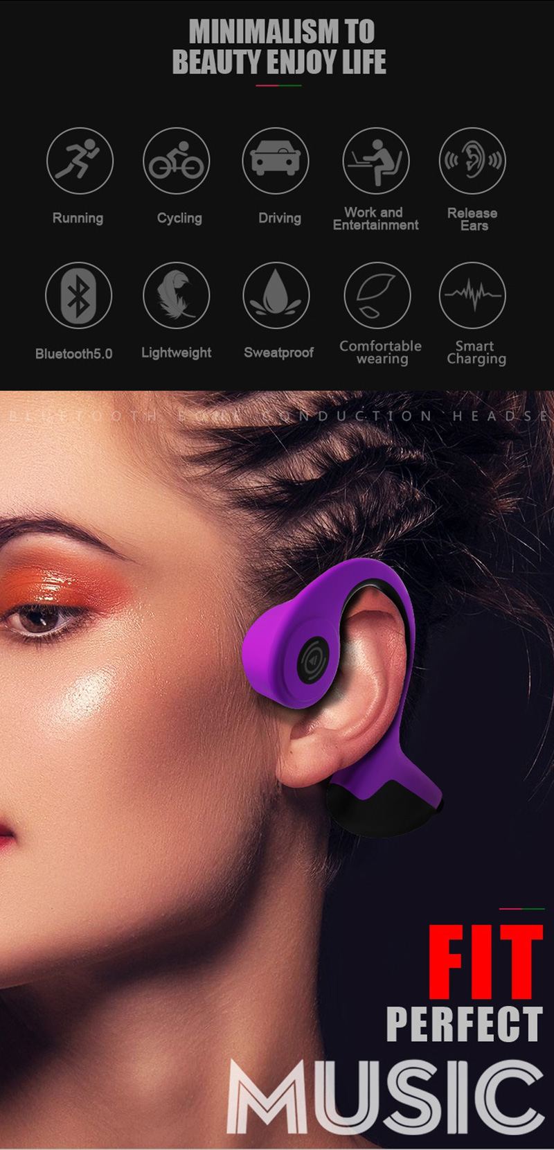 Z8 Bone Conduction Bluetooth Headphone Z10 Wireless Sport Bluetooth