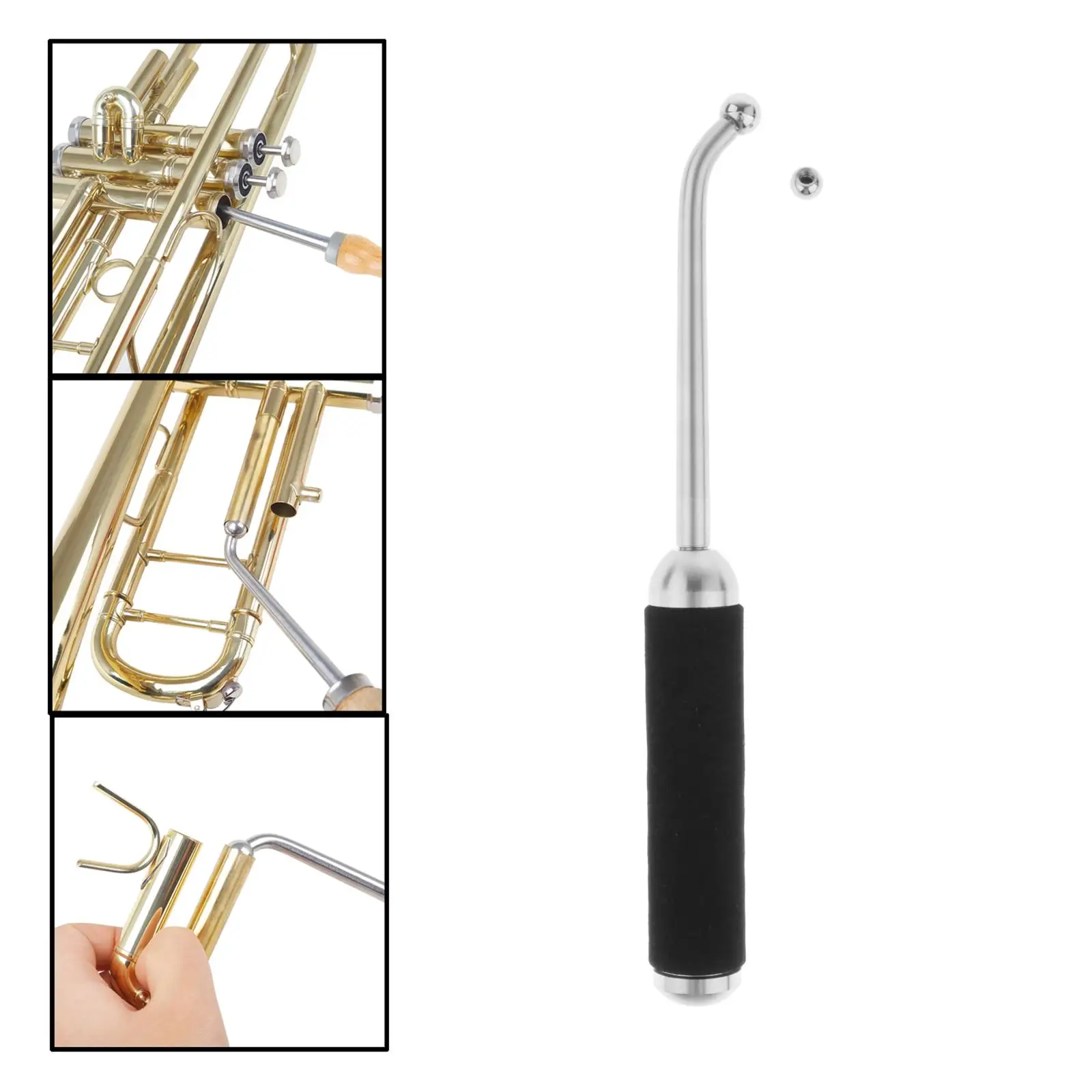 Trumpet Elbow Repair Handle Tools with Metal 2 Balls Accessories Parts Trumpet Maintenance Care for Trumpet French Horn