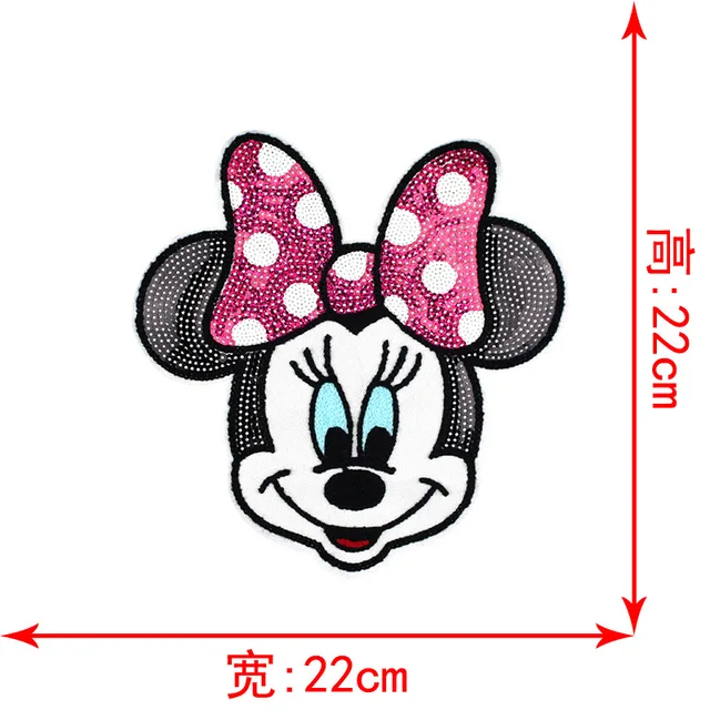 Disney Mickey Mouse Shiny Chenille Icon Towel Embroidery Applique Patches  For Clothing DIY Sew up Patch on the stickers - AliExpress