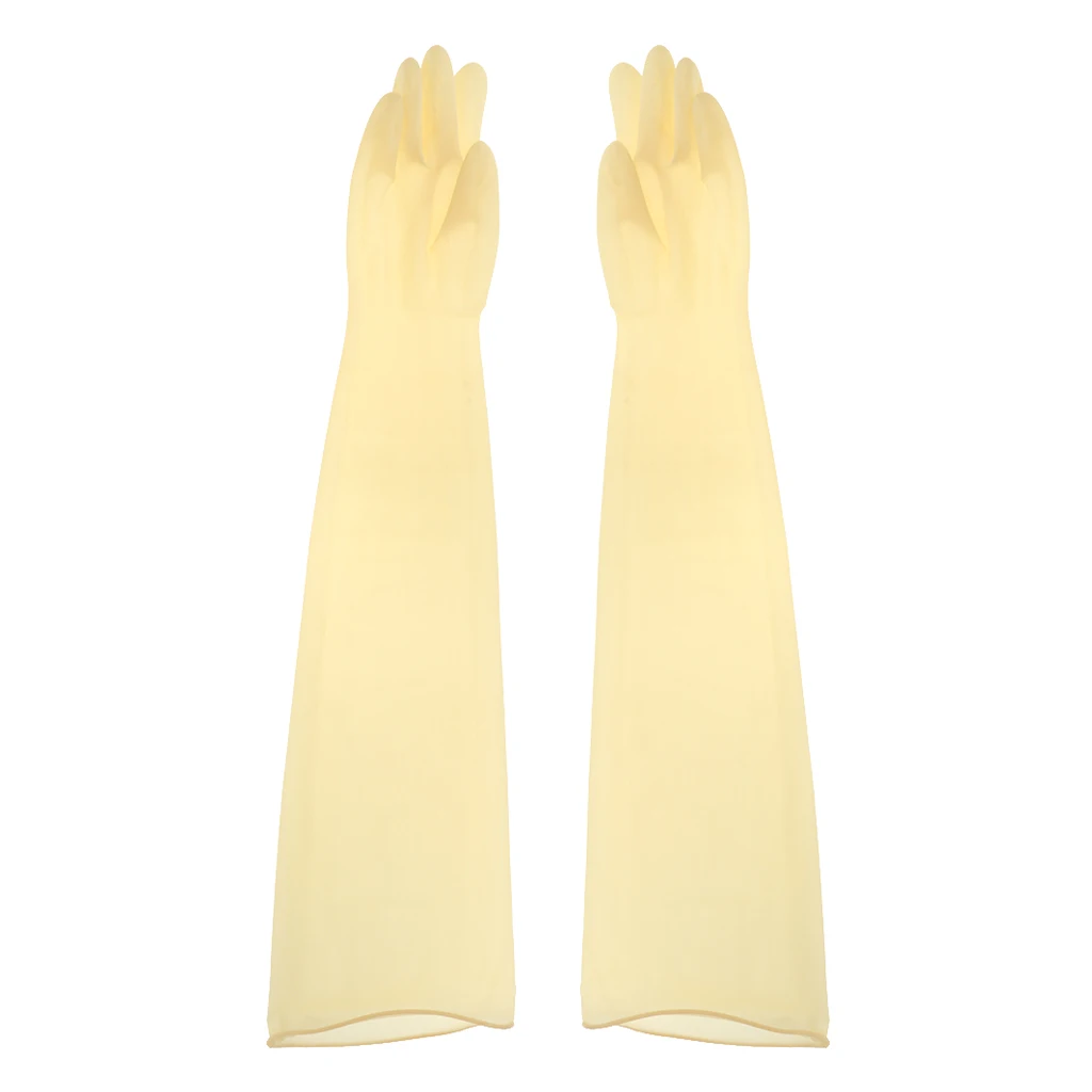 75cm Industrial Lab Resistant Anaerobie Glove Box Safety Work Gloves Yellow