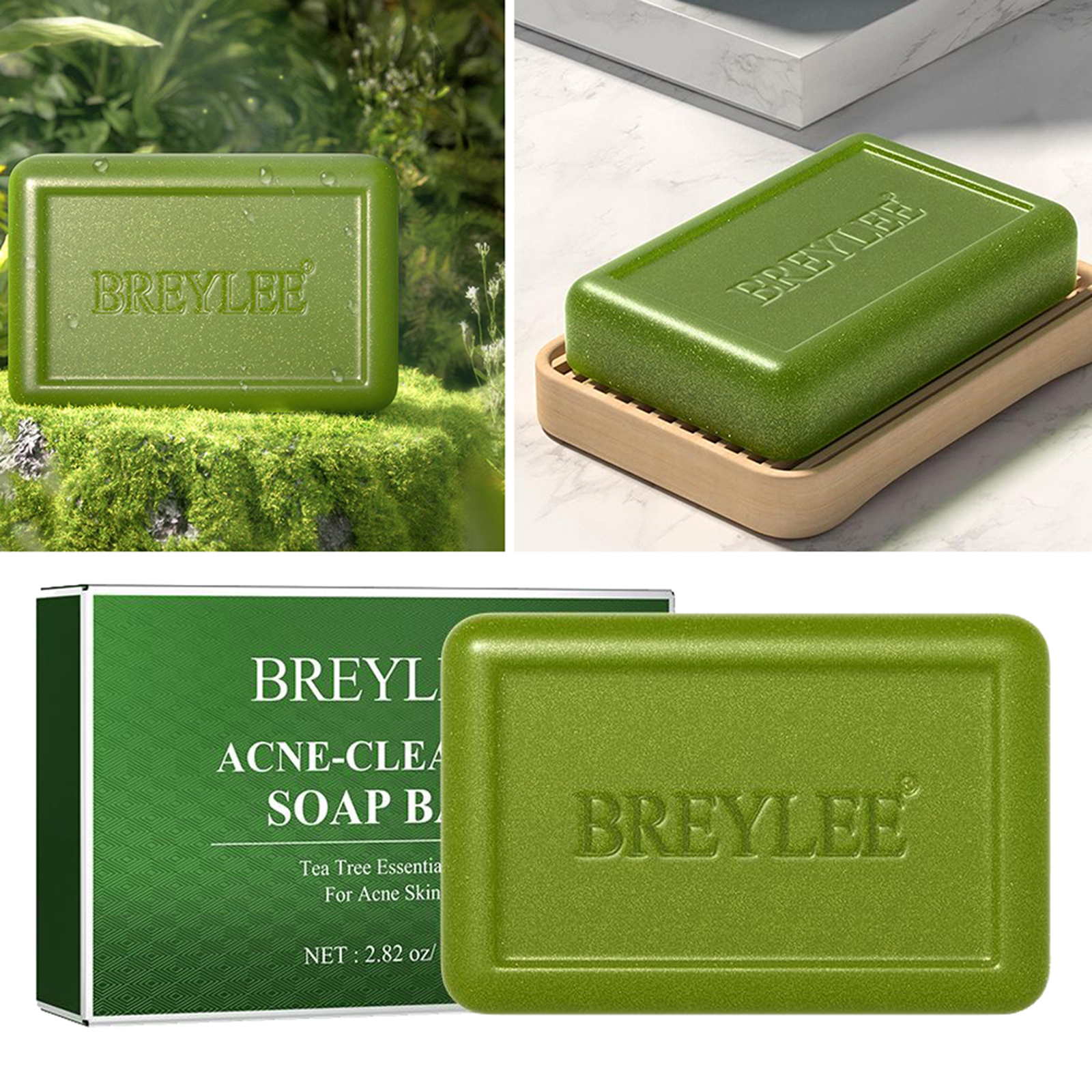 BREYLEE Soap Bar Oil Face  Treatment Whitening Soap Bath Deep Cleansing