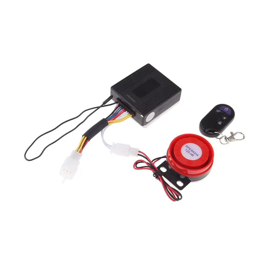 1 Set Motorcycle Security Anti-theft Alarm System Kit With Remote Control