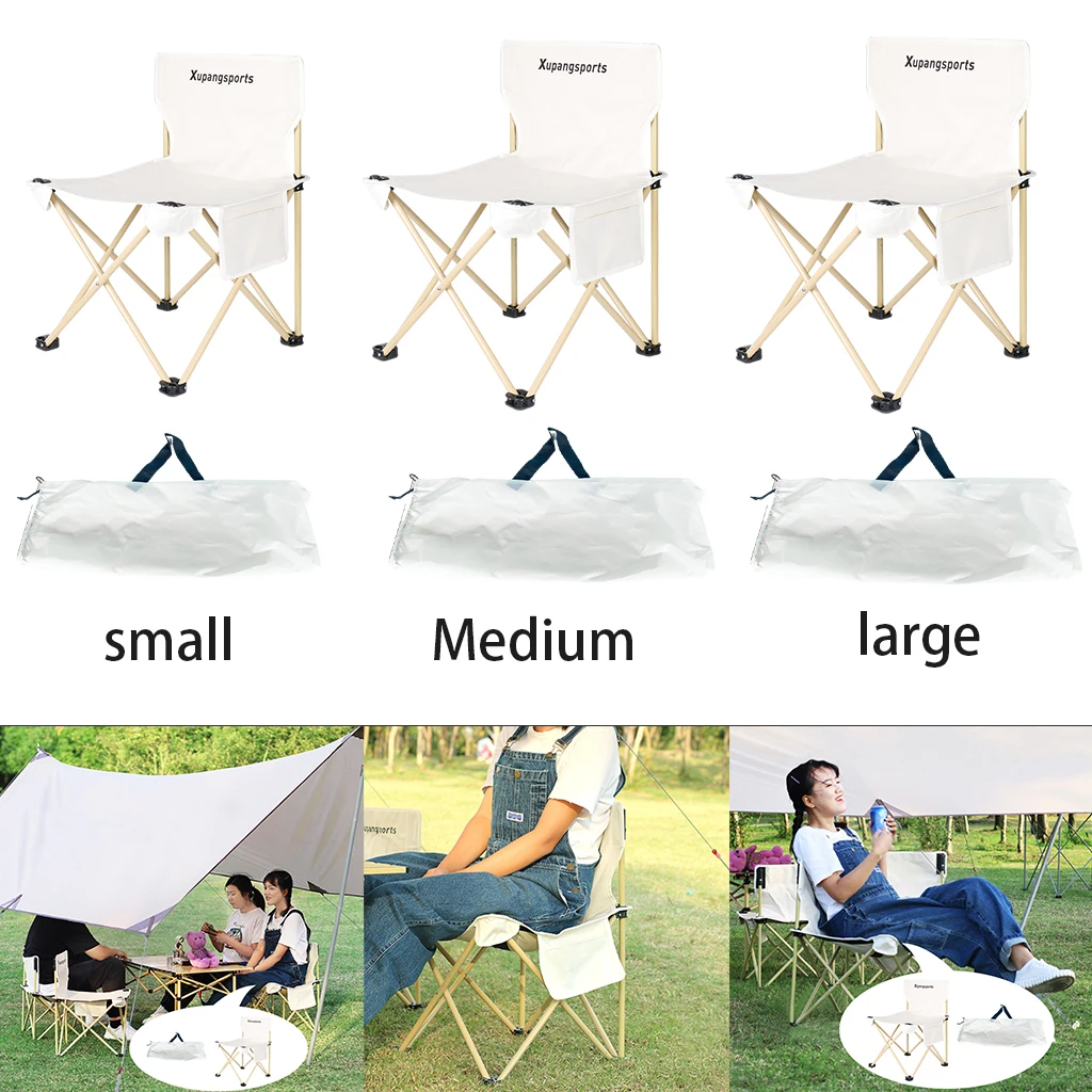 Fishing Folding Chair High Load Outdoor Camping Chair Portable Beach Hiking Picnic Seat Mountaineering Collapsible Chair