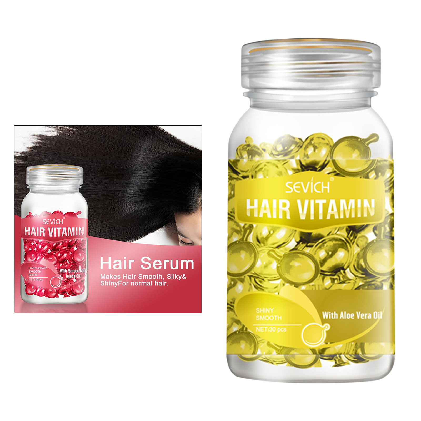 Hair Treatment Anti Frizz Smooth Silky Hair Vitamin Serum Capsule Essence