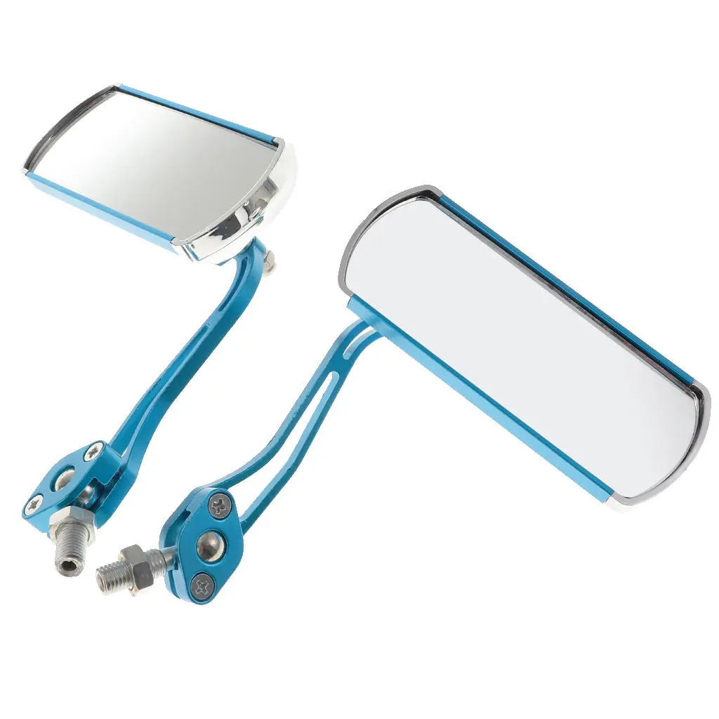 Adjustable Easy Install 360 Rotate Bike Rear View Mirror Rectangle Bike Rearview 3 Color for 22mm Handlebar