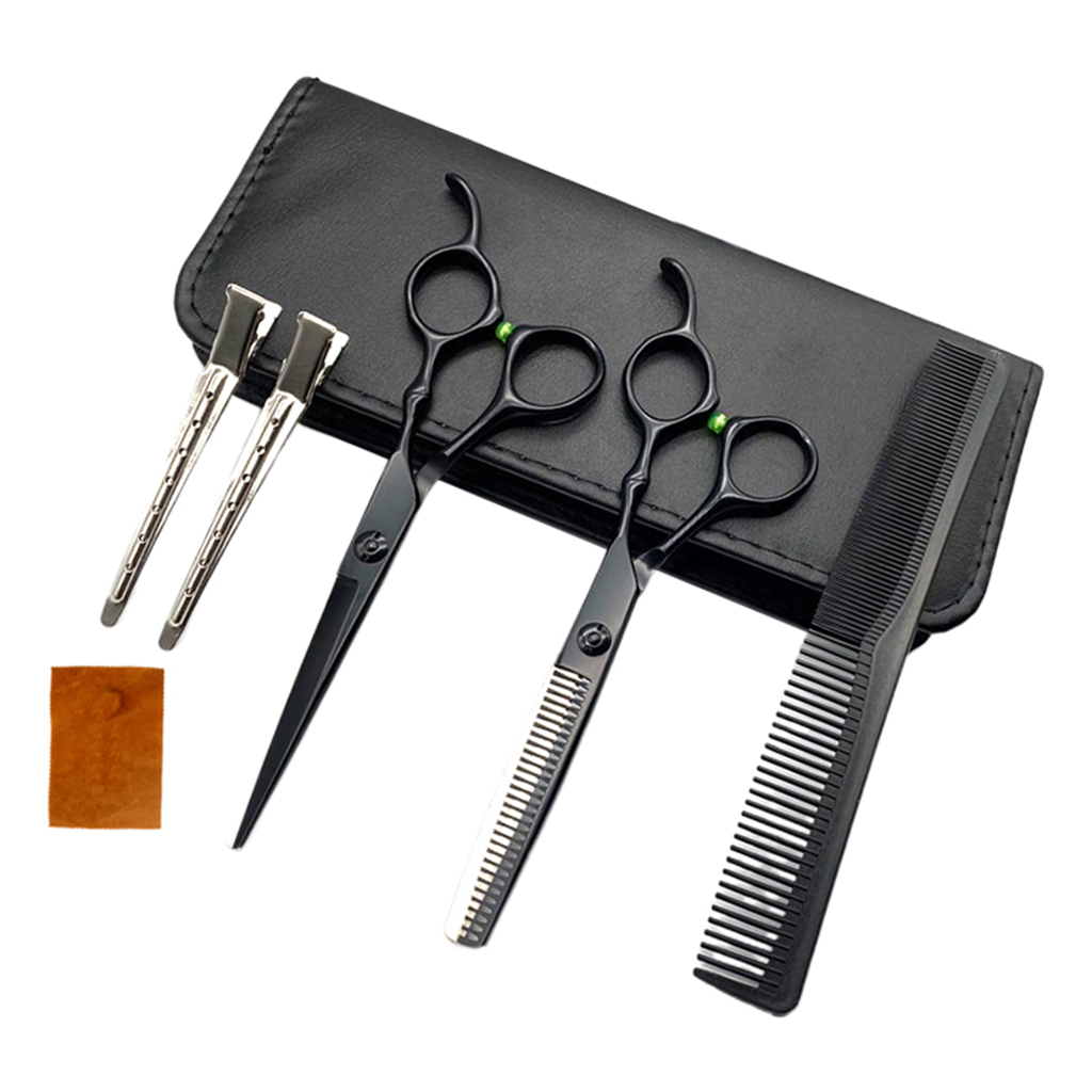 6.0'' Salon Hair Cutting Scissors Barber Hair Shears  Styling Set Kit