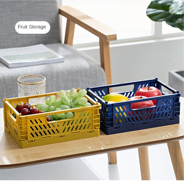 Instant Crate Lidded Storage Bins Collapsible Stackable Box Plastic Home  Totes Organizer 13GA 50L - AliExpress