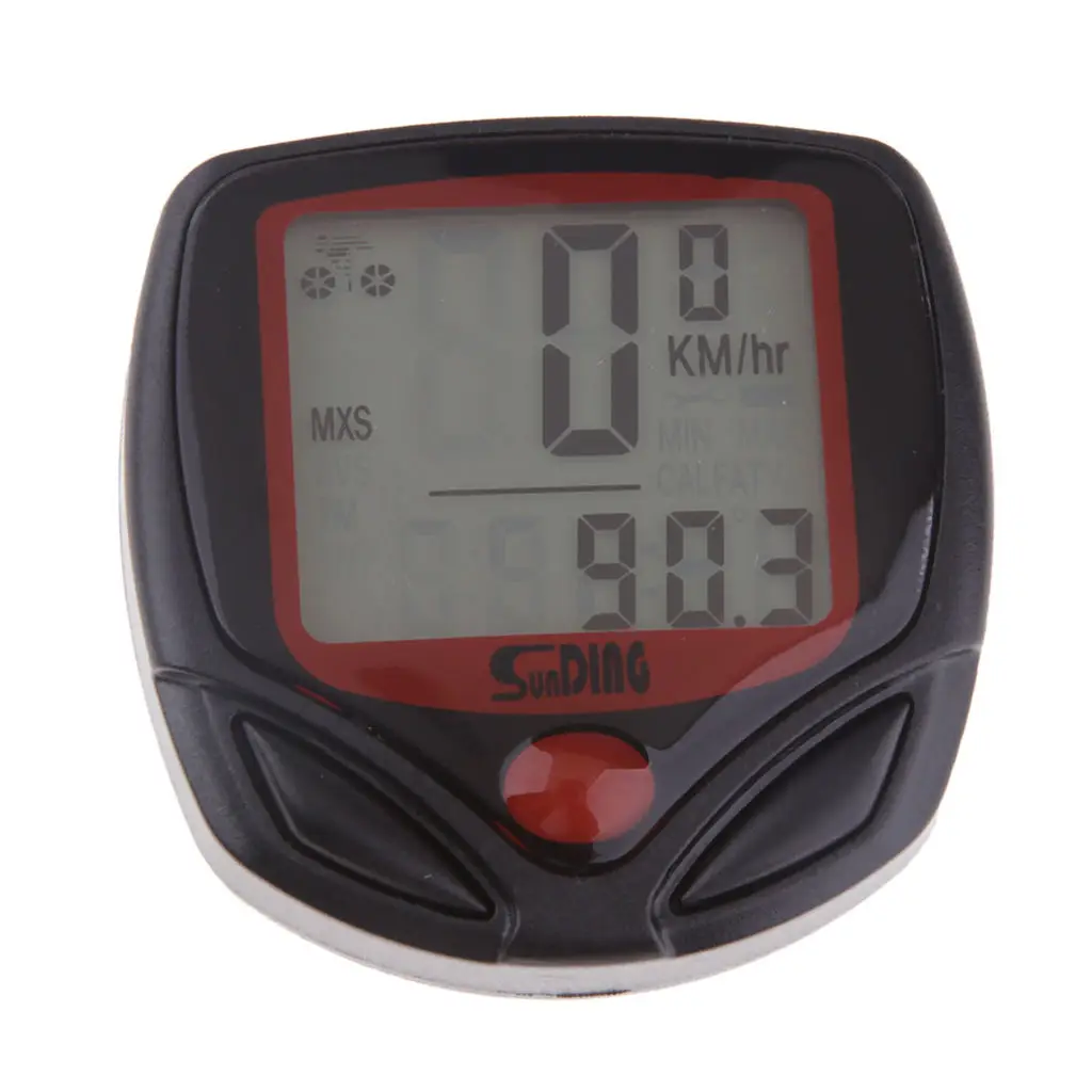 Black Universal Motorcycle LCD Digital Odometer Speedometer Tachometer Gauge Meter