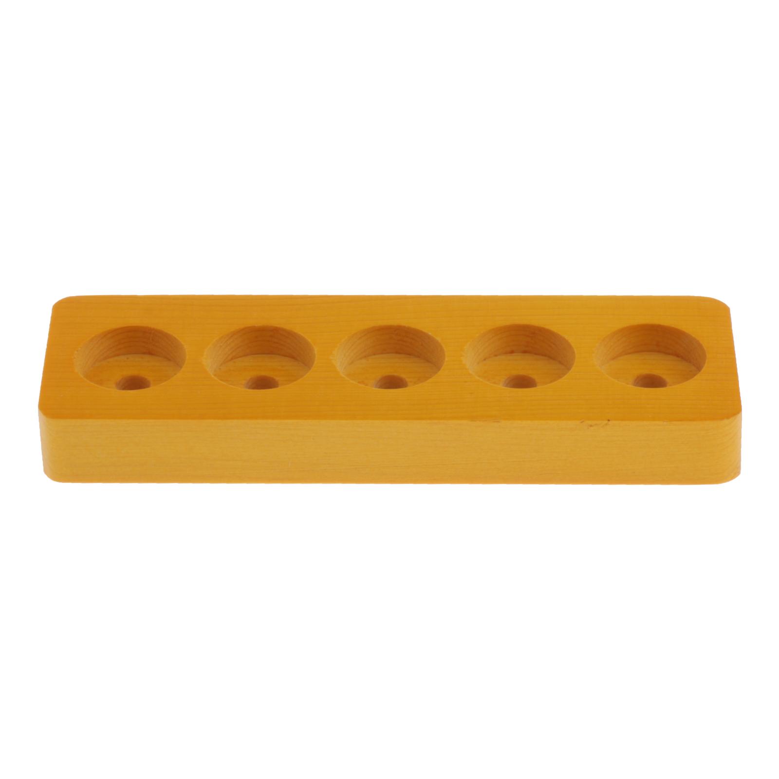 5 Slots Wooden Essential Oils Holder Stand Rack Shelf Holder Organizer