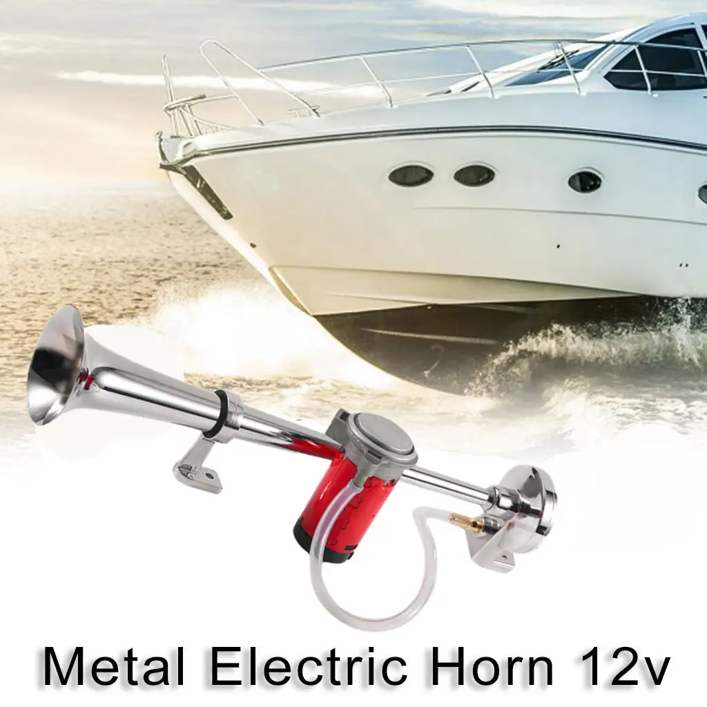 12V Car Air Horn 150DB Super Loud Universal Horn Single Trumpet Compressor Horn For Car Truck Boat Motorcycle
