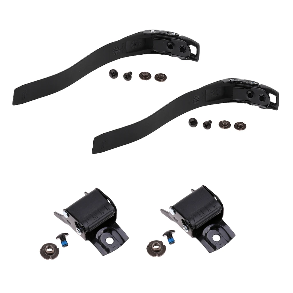 2pcs Replacement Inline Roller Skates Strap + 2pcs Buckle, Locking Clip Hook