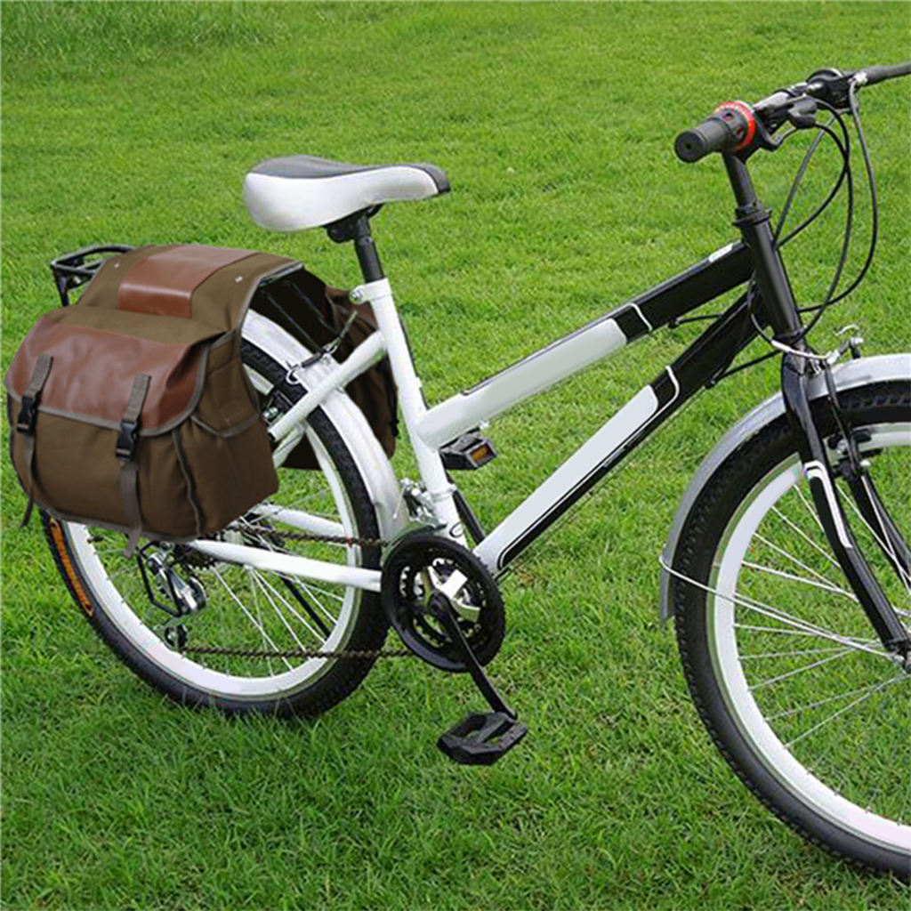 Waterproof Bike Double Pannier Bags Outdoor 30-40L Capacity Pack Rack Large Pockets Trunk for Bicycle Motorcycles Traveling