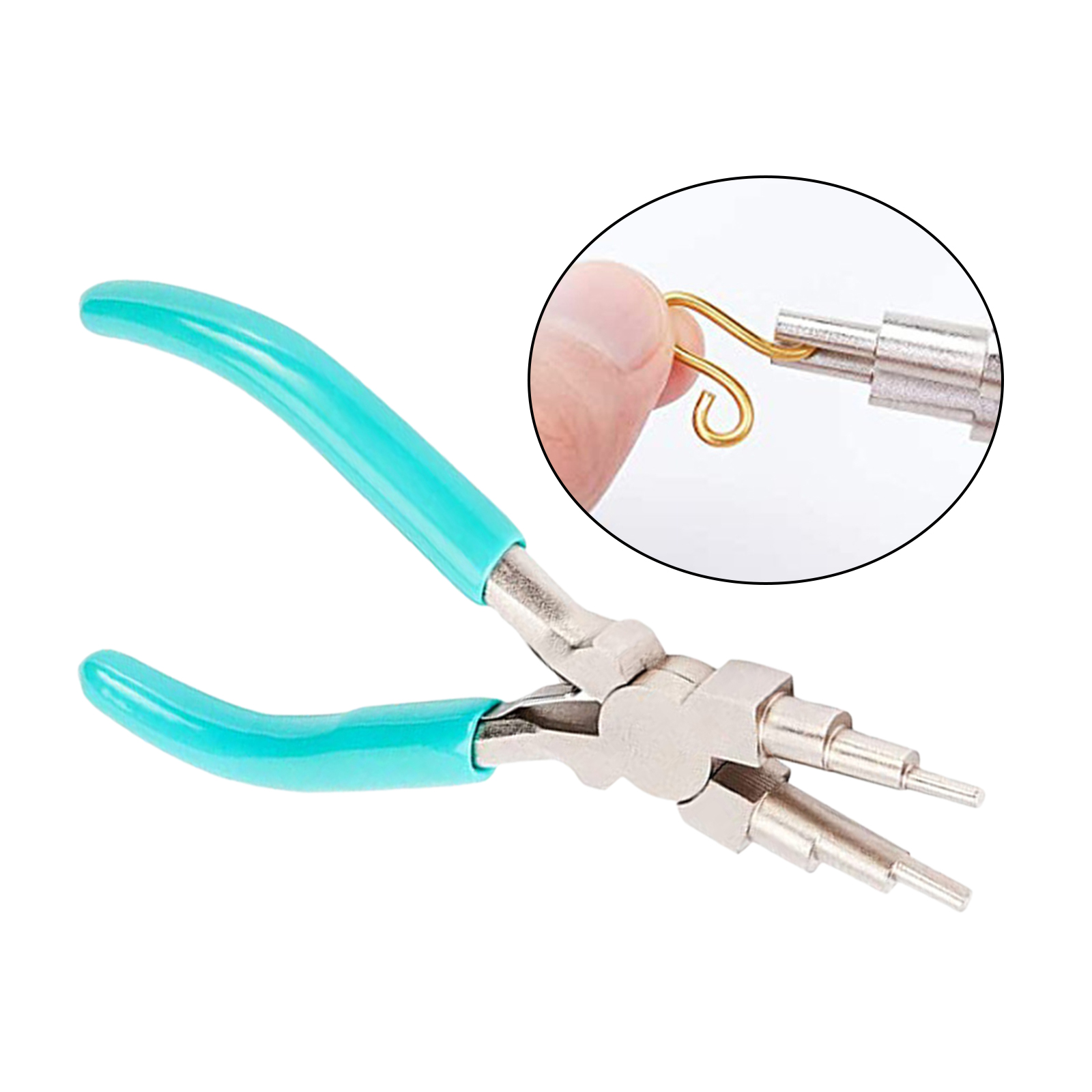 6 in 1 Bail Making Pliers with Non-Slip Comfort Grip Handle Wire Looping Forming Pliers Jewelry Making Tool Supplies