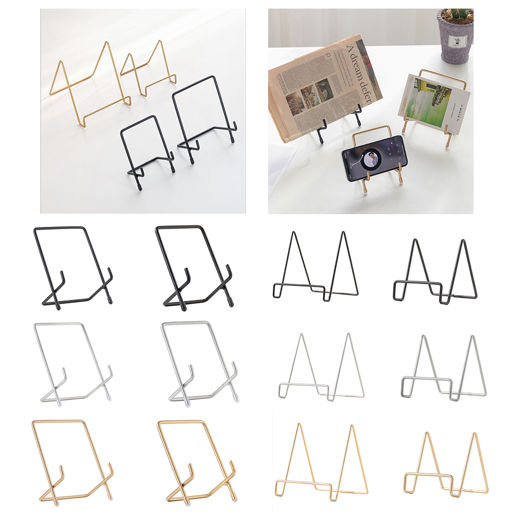 1 Piece Of Retro Metal Geometry Tabletop Storage Bookrack Mobile Magazine Rack Holder Simplicity Fashion