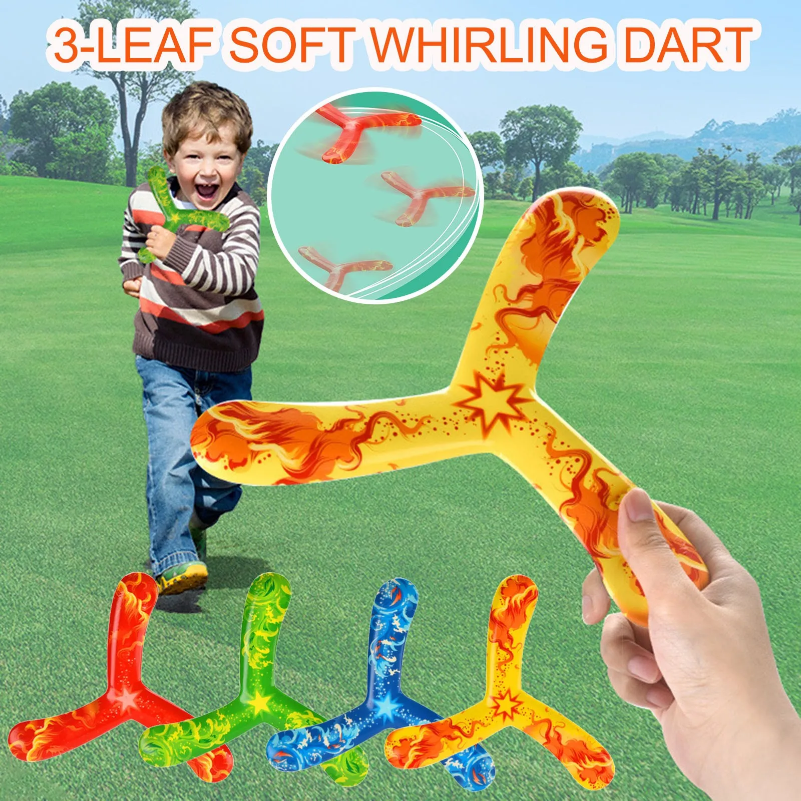 1pc Boomerang Wooden Durable Maneuver Dart Flying Toy for Kids Children Outdoor 