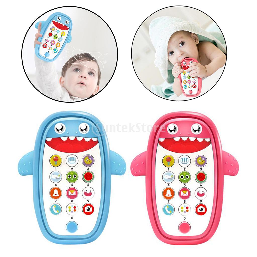 Infants Shark Music Phone Toys Lights Music Play And Learn 6+ Months