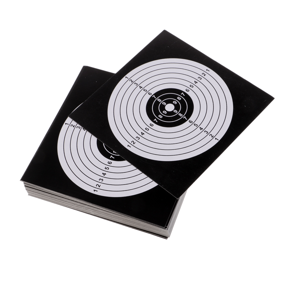 100Pcs 14cm Thick Card Targets Paper Target Shooting Archery Hunting Accessories