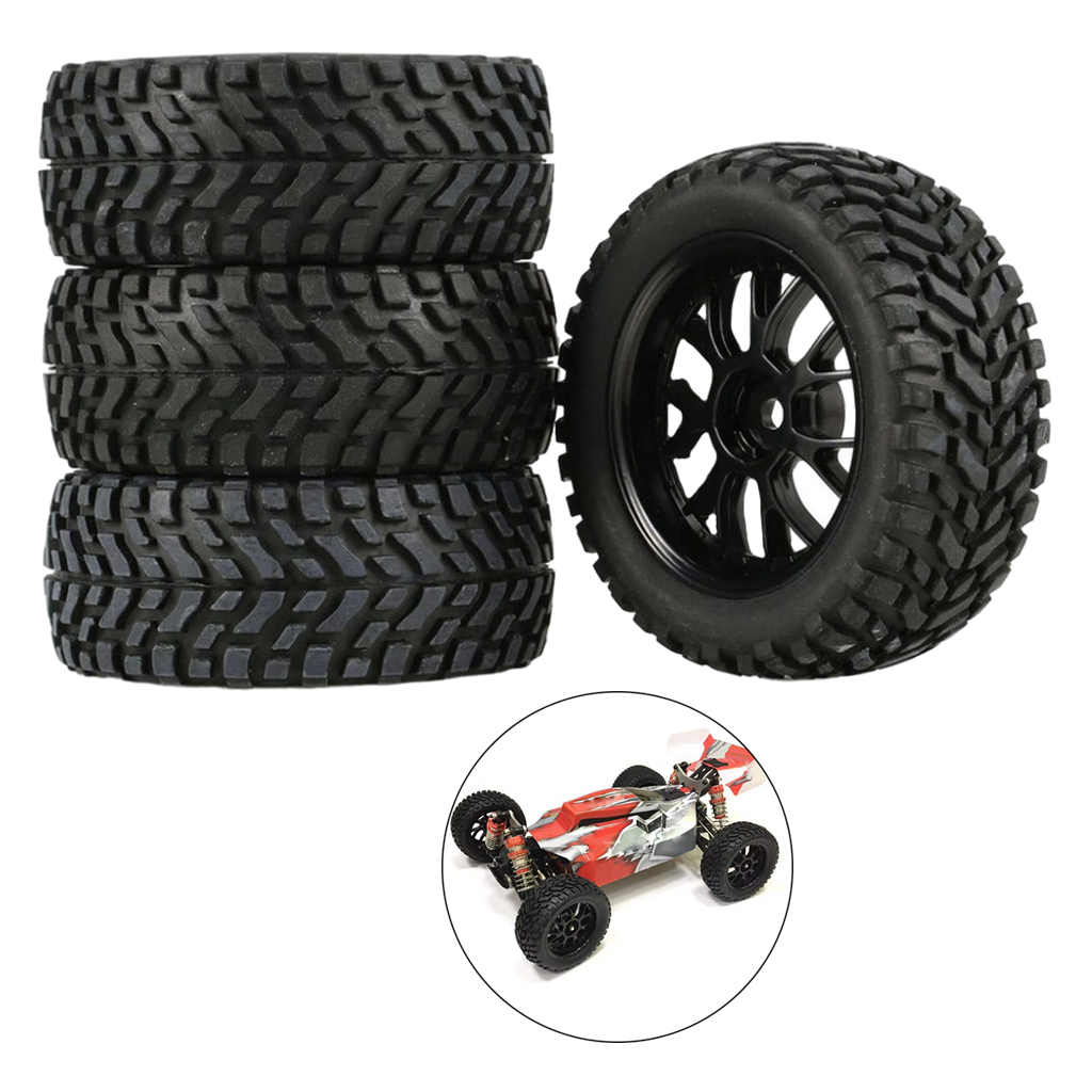 12mm Hex RC Front Rear Wheels Tires & Wheel Rims for Wltoys 144001 124019 RC Off-road Parts Accessories