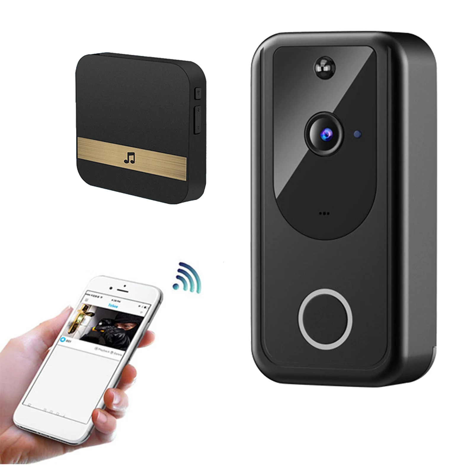 Surveillance Video Doorbell Camera infrared Digital Visual Intercom Mini Video Intercom Two Way Audio Cloud Storage