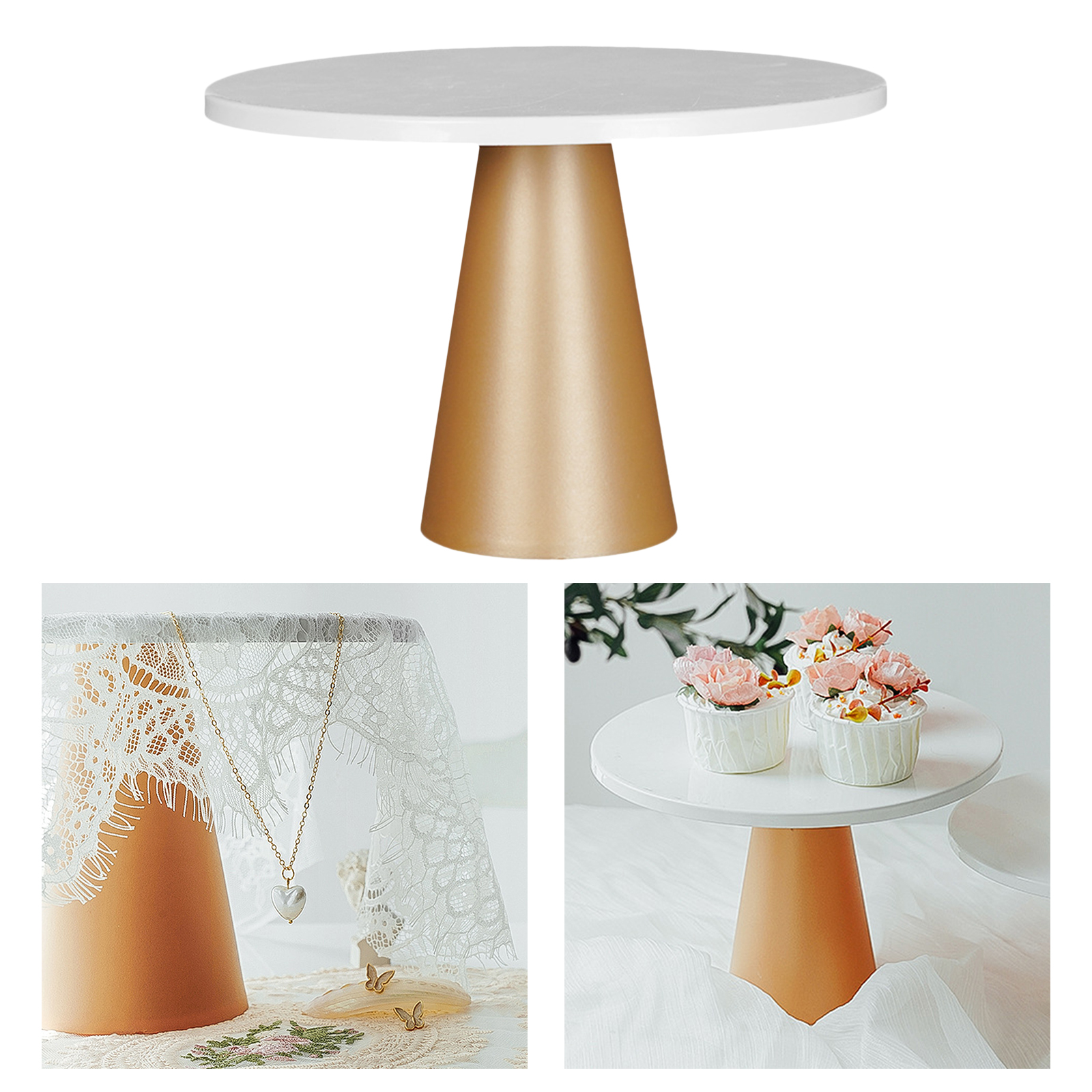 Gold Wedding Dessert Tray Cake Stand Wedding Party Birthday Decoration Plate Cake Biscuits Display Decoration Plate