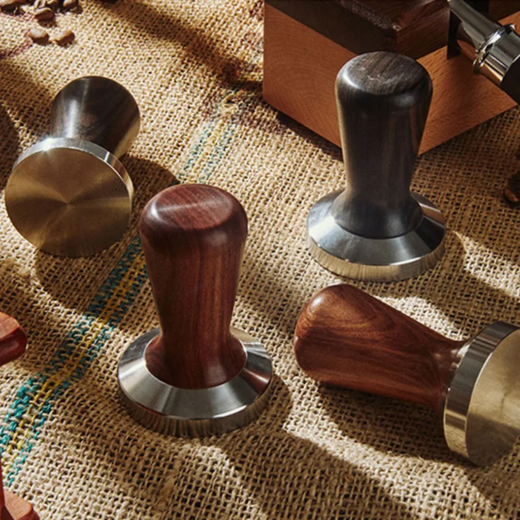 Wooden Handle Espresso Coffee Tamper Stainless Steel Coffee for Coffee Maker