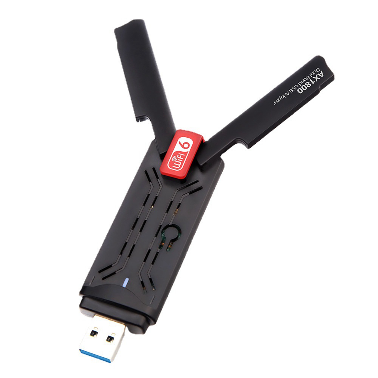 1800Mbps WiFi 6 Network Card 2.4G 573.5Mbps RTL8832AU USB3.0 Foldable Receiver 11AX Dual Band for Desktop Computer Laptop Win 10