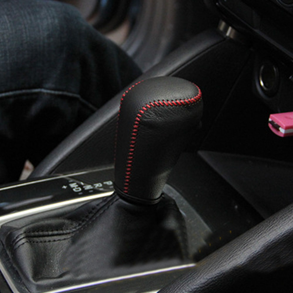 KIQI ZU Auto Interieur Leder Schaltknauf Abdeckung Halsbänder für Mazda 3 Axela Atenza CX-5 CX-4 CX-3 CX3 CX5 auto-deckt – Detail 3