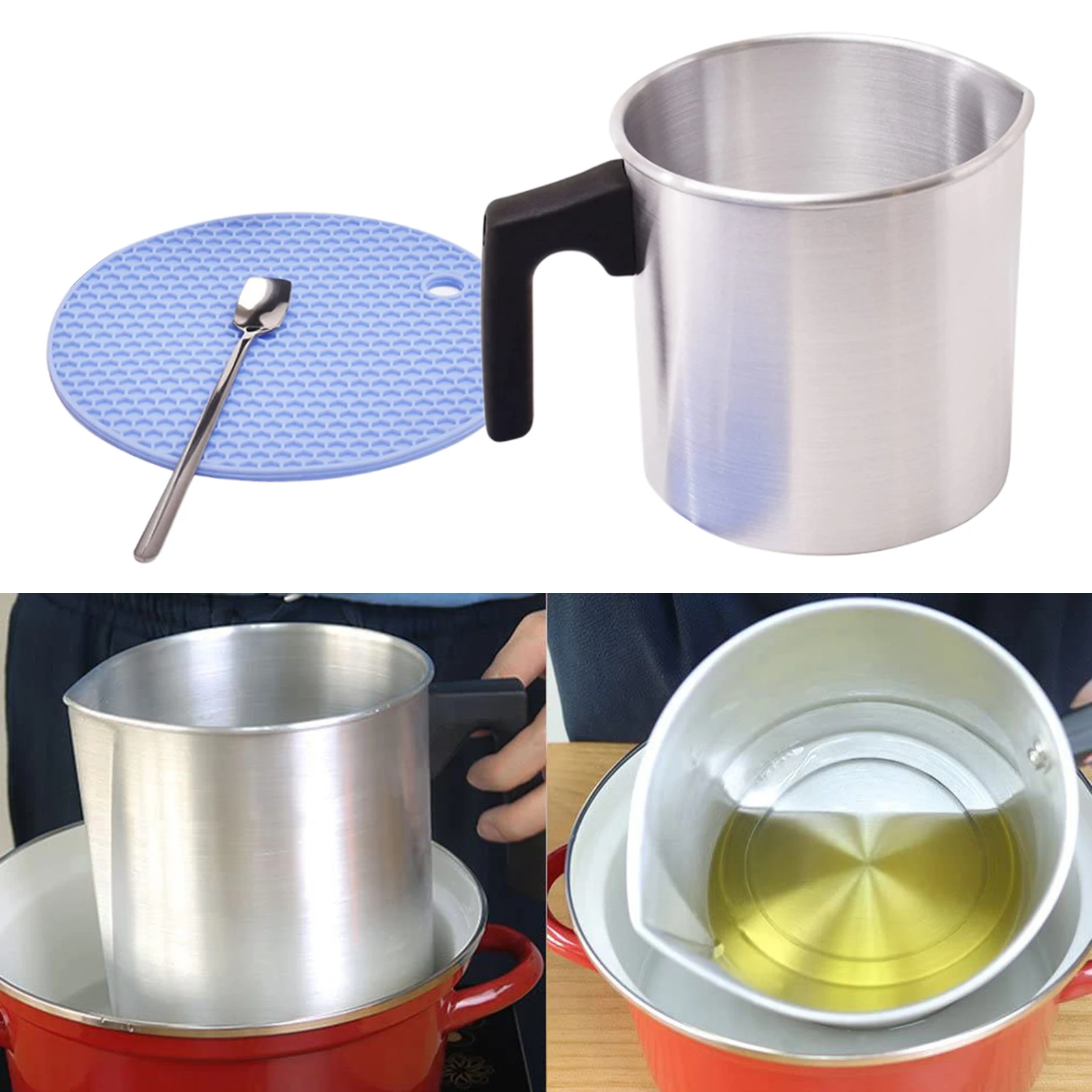 Candle Wax Melting Frothing Jug Double Boiler Pitcher Candle Making Pitcher Wax Melting Pouring Pot for Soap Resin Crafts